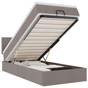 vidaXL Osmansk&aacute; posteľ s matracom sivohned&aacute; 90x200 cm l&aacute;tka