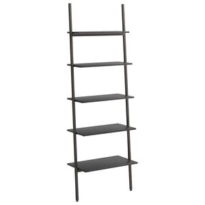vidaXL Naklonen&yacute; reg&aacute;l s 5 policami, čierny 64x34x185,5 cm