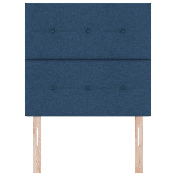 vidaXL Zadn&eacute; čelo s čelnou doskou Modr&aacute; 90 cm Umel&aacute; koža