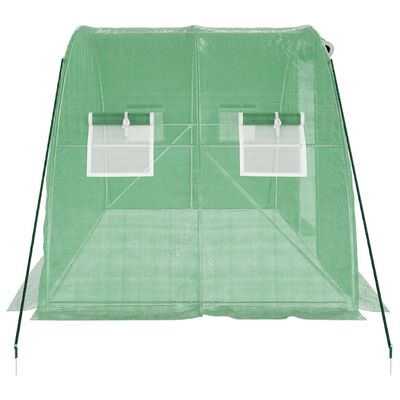 vidaXL Fóliovník s oceľovým rámom zelený 8 m² 4x2x2 m
