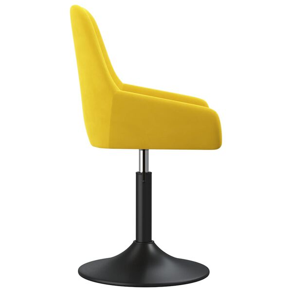 vidaXL Barov&aacute; stolička horčicovo-žlt&aacute; zamatov&aacute;