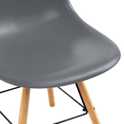 vidaXL Jedálenské stoličky 2 ks, sivé, plast