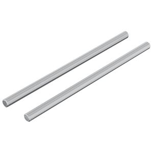 vidaXL Skrutkov&aacute; tyč 2 pcs Strieborn&aacute; 6 x 120 mm Oceľ