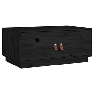 vidaXL Konferenčn&yacute; stol&iacute;k čierny 80x50x35 cm borovicov&yacute; mas&iacute;v