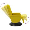 vidaXL Masážne sklápacie kreslo s podnožkou žlté zamat