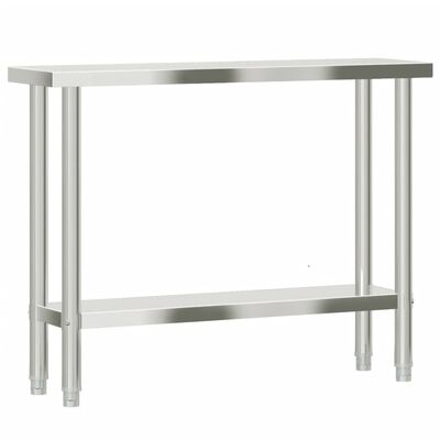 vidaXL Kuchynský pracovný stôl 110x30x85 cm nehrdzavejúca oceľ