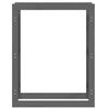vidaXL Stojan na palivové drevo sivý 80x25x100 cm masívna borovica