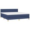vidaXL Posteľn&yacute; r&aacute;m boxspring s matracom modr&yacute; 160x200 cm l&aacute;tka