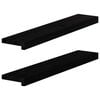 vidaXL Okenn&yacute; parapet 2 ks hnedočiern&aacute; 80x15x2 cm dubov&yacute; mas&iacute;v
