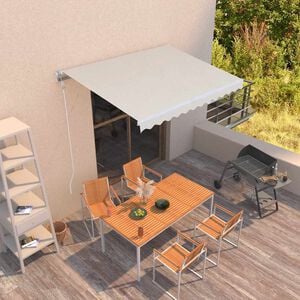 vidaXL Automatick&aacute; zaťahovacia mark&iacute;za 300x250 cm kr&eacute;mov&aacute;