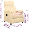 vidaXL Elektrické masážne kreslo krémové umelá koža