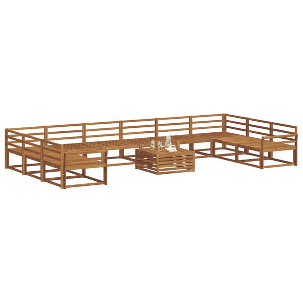 vidaXL Z&aacute;hradn&aacute; s&uacute;prava gaučov 11 pcs Pr&iacute;rodn&aacute; Pevn&eacute; ak&aacute;ciov&eacute; drevo