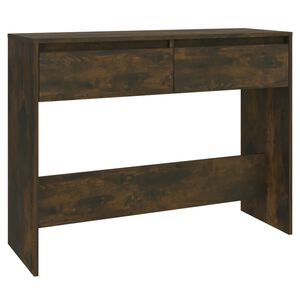 vidaXL Konzolov&yacute; stol&iacute;k, tmav&yacute; dub 100x35x76,5 cm, kompozitn&eacute; drevo