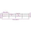 vidaXL Záhradný plot s vrchnou časťou z ocele 714,5x80 cm čierny
