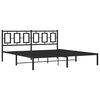 vidaXL Kovov&yacute; r&aacute;m postele s čelom čierny 183x213 cm