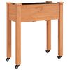 vidaXL Kvetin&aacute;č s kolieskami a vložkou hned&yacute; 71x37x80 cm jedľov&yacute; mas&iacute;v