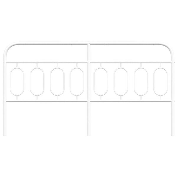 vidaXL Kovov&eacute; n&aacute;hradn&eacute; čelo postele biele 183 cm