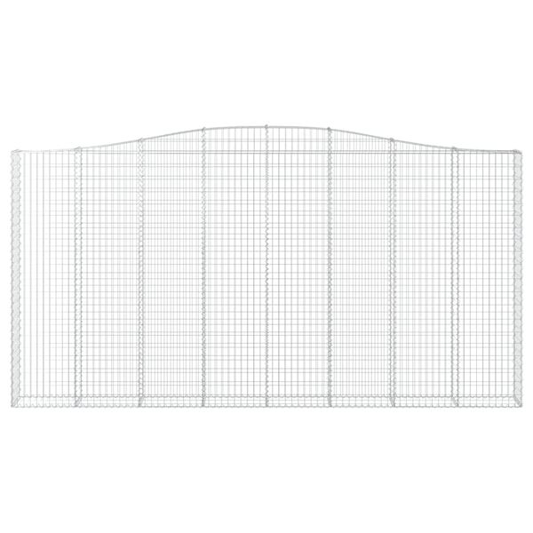 vidaXL Obl&uacute;kov&yacute; gabionov&yacute; k&ocirc;&scaron; 5 ks 400x30x200/220cm pozinkovan&eacute; železo