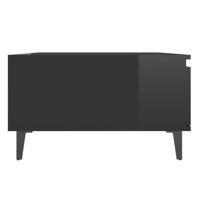 vidaXL Konferenčný stolík lesklý čierny 90x60x35 cm drevotrieska