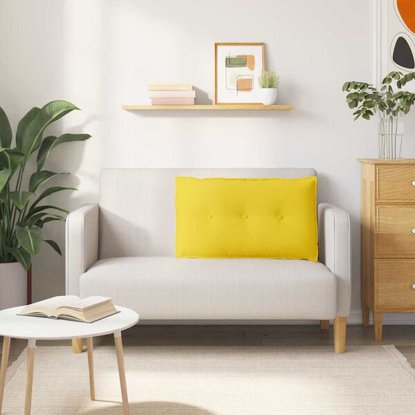 vidaXL Podu&scaron;ka na chrb&aacute;t Svetložlt&aacute; 80 x 19 x 50 cm l&aacute;tka