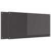 vidaXL Kuchynsk&yacute; obklad 2 pcs Tmavo &scaron;ed&aacute; 120 x 60 cm tvrden&eacute; sklo