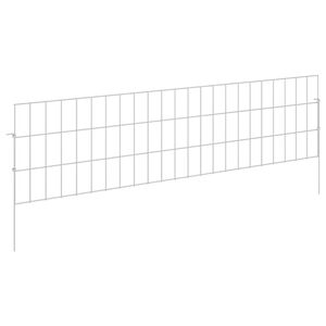 vidaXL Z&aacute;hradn&yacute; plot s kol&iacute;kmi 24 ks 115 x 30 cm Pozinkovan&aacute; oceľ