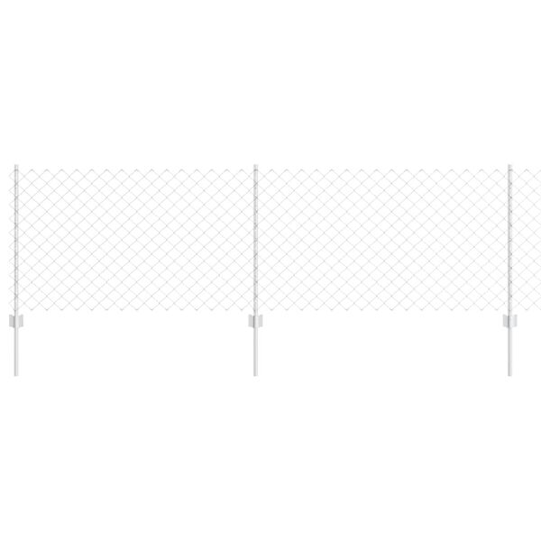 vidaXL Plot s podperou Strieborn&aacute; 0,8 x 10 m Oceľ