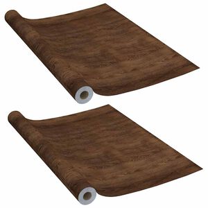 vidaXL Samolepiace f&oacute;lie na dvere 2 ks tmav&yacute; dub 210x90 cm PVC