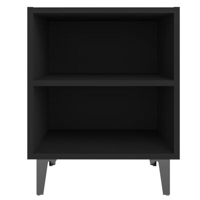 vidaXL Nočný stolík nohy z kovu čierny 40x30x50 cm