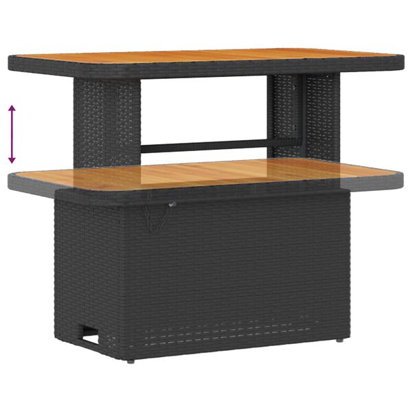 vidaXL S&uacute;prava z&aacute;hradn&yacute;ch pohoviek 8 pcs Čierna polyratan