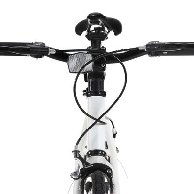 vidaXL Bicykel s pevným prevodom bielo-čierny 700c 55 cm