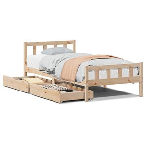 vidaXL Posteľ bez matraca 90x190 cm mas&iacute;vna borovica