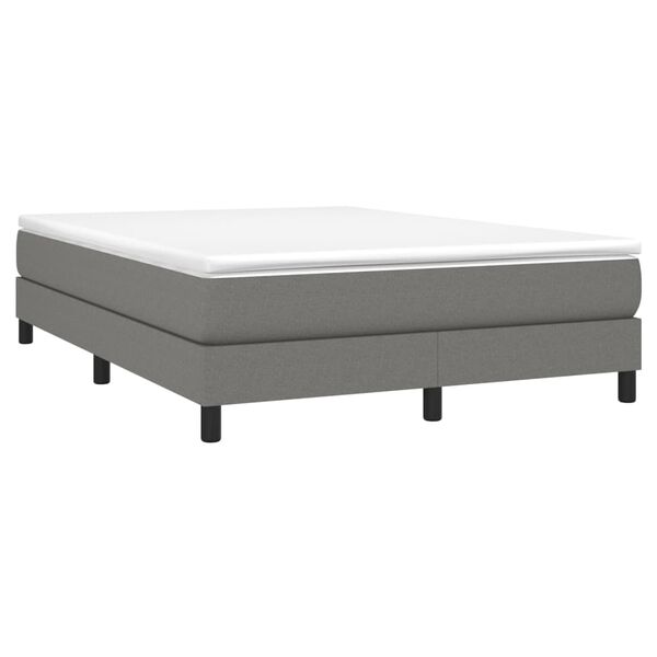vidaXL Boxspring posteľ s matracom tmavosivá 140x200 cm látka