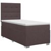 vidaXL Posteľ boxspring s matracom Tmavohned&aacute; 90 x 200 cm L&aacute;tka