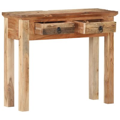 vidaXL Konzolový stolík 90,5x30x75 cm masívne akáciové drevo a recyklované drevo