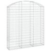 vidaXL Obl&uacute;kov&yacute; gabionov&yacute; k&ocirc;&scaron; 150x30x160/180 cm pozinkovan&eacute; železo