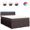 vidaXL Boxspring posteľ s matracom tmavohned&aacute; 160x200 cm l&aacute;tka