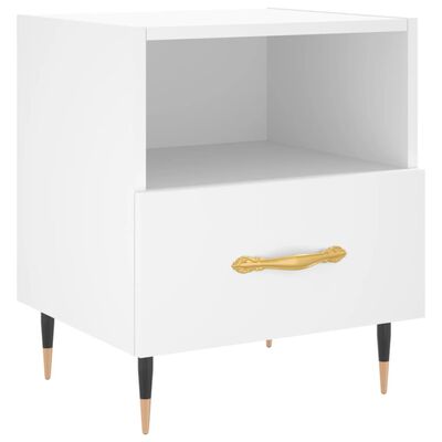 vidaXL Nočný stolík biely 40x35x47,5 cm kompozitné drevo