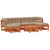 vidaXL Z&aacute;hradn&yacute; lounge set 7 pcs Voskov&aacute; Hned&aacute; Mas&iacute;vna borovica