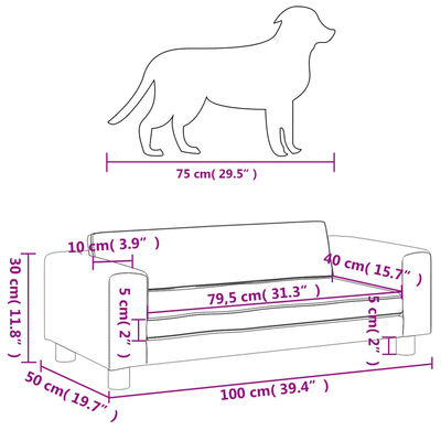 VidaXL Pelech pre psa s nadstavcom tmavosivý 100x50x30 cm zamat