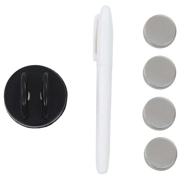 vidaXL N&aacute;stenn&aacute; magnetick&aacute; tabuľa, čierna, sklenen&aacute; 80x60 cm