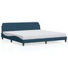vidaXL R&aacute;m postele Dover modr&yacute; 200x200 cm zamat