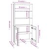vidaXL Vysok&aacute; skrinka HAMAR, borovicov&yacute; mas&iacute;v, tmavosiv&aacute;