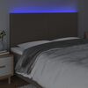 vidaXL Čelo postele s LED sivohned&eacute; 180x5x118/128 cm l&aacute;tka