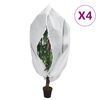 vidaXL Fl&iacute;sov&eacute; kryty na rastliny so zipsom 4 ks 70 g/m&sup2; 3,93x3,5 m