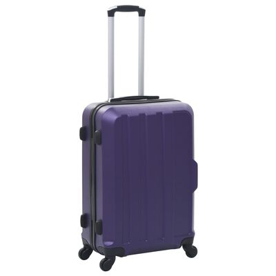 vidaXL Súprava kufrov s tvrdým krytom 3 ks fialová ABS