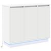 vidaXL LED komoda Biela 90 x 32 x 75 cm Kompozitn&eacute; drevo