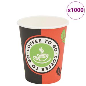 vidaXL 1000 ks Jednorazov&eacute; poh&aacute;re na k&aacute;vu papierov&eacute; 240 ml (8 oz)