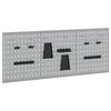 vidaXL Panel na n&aacute;stroje 3 ks Siv&aacute; 150 x 1 x 60 cm