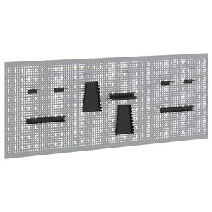 vidaXL Panel na n&aacute;stroje 3 ks Siv&aacute; 150 x 1 x 60 cm